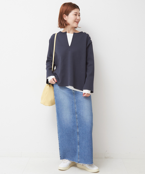 Spick & Span（スピックアンドスパン）の「ミラノリブメタルボタンプルオーバー（ニット/セーター・レディース・ネイビー/その他2・FREE）」の3枚目の写真