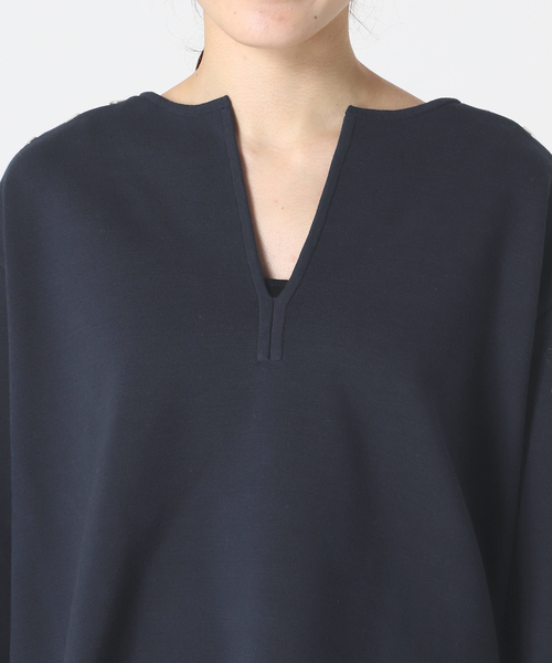 新品　23SS　スピックアンドスパン　ミラノリブ　メタルボタン　プルオーバー　紺 Spick & Span（スピックアンドスパン）の「ミラノリブメタル