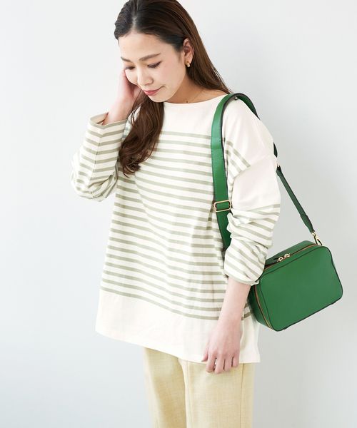 バスクパネルボーダープルオーバー