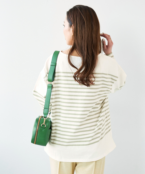 バスクパネルボーダープルオーバー