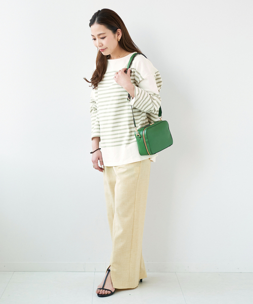 バスクパネルボーダープルオーバー