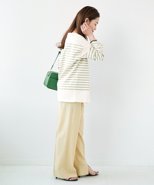 バスクパネルボーダープルオーバー