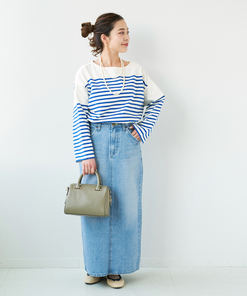 バスクパネルボーダープルオーバー