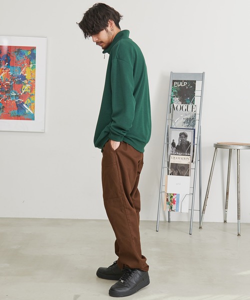 CavariA（キャバリア）の「『CavariA/キャバリア』ワンポイント刺繍スタンドハーフジップ（Tシャツ/カットソー・メンズ・チャコール/ホワイト/グリーン/ブラック・L/M）」の18枚目の写真