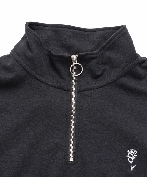 CavariA（キャバリア）の「『CavariA/キャバリア』ワンポイント刺繍スタンドハーフジップ（Tシャツ/カットソー・メンズ・チャコール/ホワイト/グリーン/ブラック・L/M）」の20枚目の写真