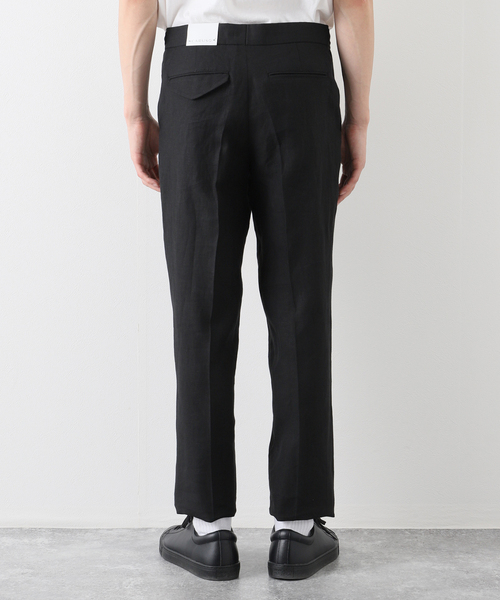 Caruso（カルーゾ）の「【CARUSO / カルーゾ】Linen side adjuster PT NOIR（スラックス・メンズ・ブラック・44）」の5枚目の写真