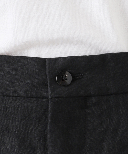 Caruso（カルーゾ）の「【CARUSO / カルーゾ】Linen side adjuster PT NOIR（スラックス・メンズ・ブラック・44）」の11枚目の写真