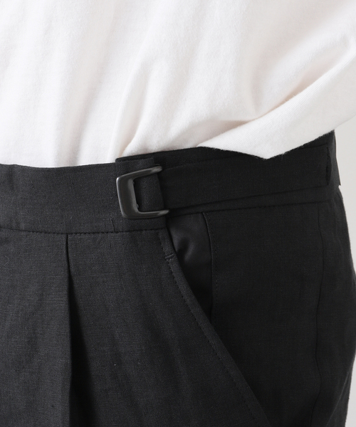 Caruso（カルーゾ）の「【CARUSO / カルーゾ】Linen side adjuster PT NOIR（スラックス・メンズ・ブラック・44）」の12枚目の写真