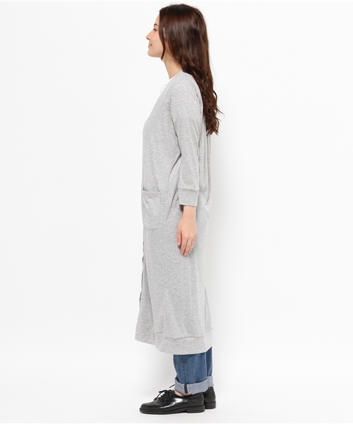 one after another NICE CLAUP（ワンアフターアナザーナイスクラップ）の「【mer8月号掲載 ナイスクラップ】テレコロングカーディガン（カーディガン/ボレロ・レディース・オフホワイト/ライトグレー/カーキ・FREE）」の5枚目の写真