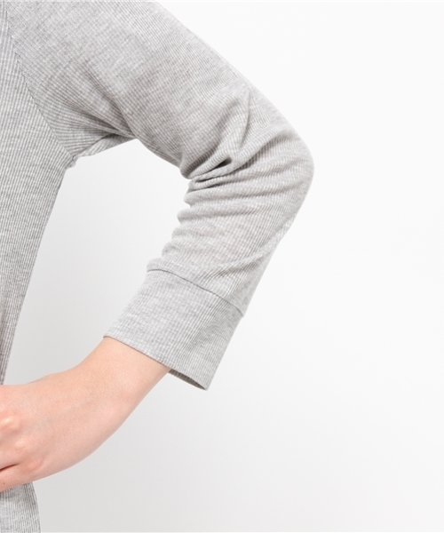 one after another NICE CLAUP（ワンアフターアナザーナイスクラップ）の「【mer8月号掲載 ナイスクラップ】テレコロングカーディガン（カーディガン/ボレロ・レディース・オフホワイト/ライトグレー/カーキ・FREE）」の8枚目の写真