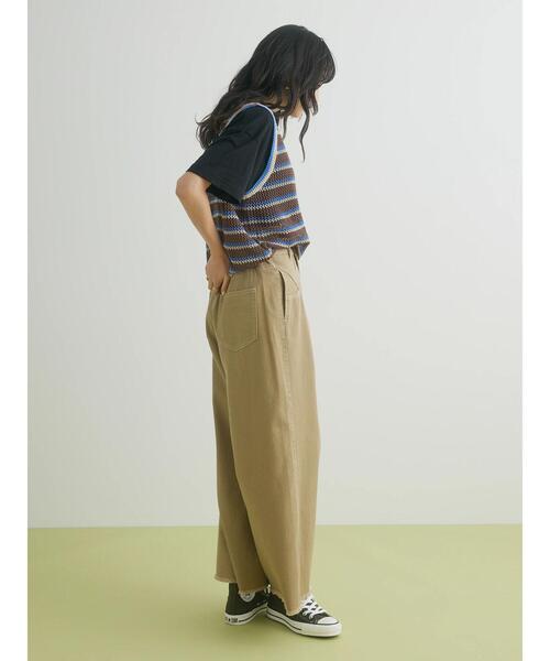 CRAFT STANDARD BOUTIQUE(クラフトスタンダードブティック)の「ボーダーメッシュベスト(ベスト・レディース・ブラウン/ベージュ・FREE)」の10枚目の写真
