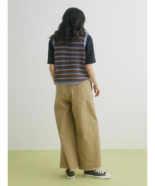 CRAFT STANDARD BOUTIQUE(クラフトスタンダードブティック)の「ボーダーメッシュベスト(ベスト・レディース・ブラウン/ベージュ・FREE)」の11枚目の写真