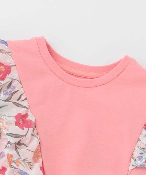 お値下げ　ケイトスペード　レースラッフル半袖Tシャツ　140 ガールズ ラッフルスリーブTシャツ