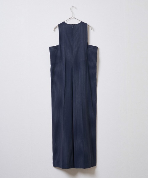 新品未使用 Audrey and John Wad ネイビーシャツオールインワン audrey and john wad(オードリーアンドジョンワッド)の「ピン