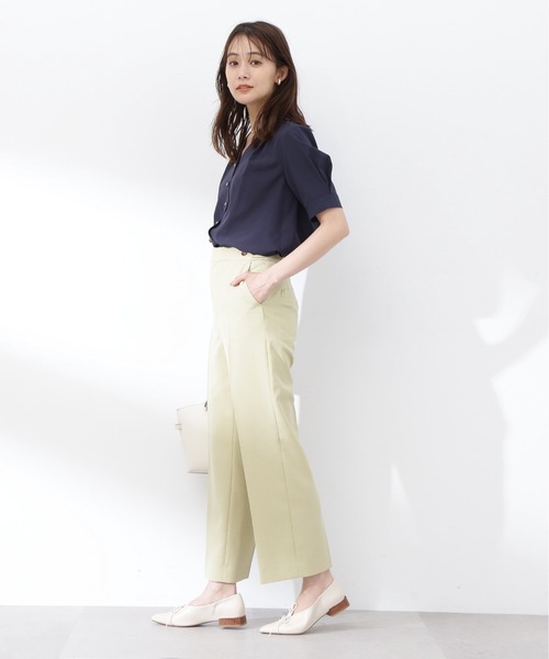 N.（N. Natural Beauty Basic）（エヌエヌナチュラルビューティーベーシック）の「◆ゴールドボタンタックネックブラウス（シャツ/ブラウス・レディース・ネイビー/パープル/オフホワイト・MEDIUM）」の11枚目の写真