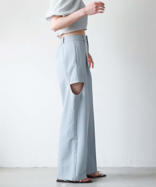 archives（アルシーヴ）の「【新色追加】サイドカットアウトパンツ（その他パンツ・レディース・ブラック/アイボリー/ブルー/ベージュ・MEDIUM）」の15枚目の写真