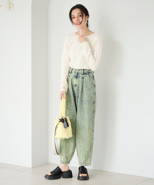 BAYFLOW(ベイフロー)の「チャーム付キルト巾着(ショルダーバッグ・レディース・アイボリー/ブルー/ブラック/カーキ/イエロー/シルバー・FREE)」の20枚目の写真