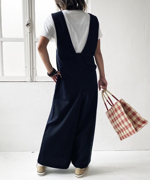 LBC(エルビーシー)の「バックリボンサロペ(サロペット/オーバーオール・レディース・チャコールグレー/ネイビー・M)」の8枚目の写真