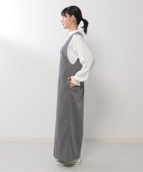 LBC(エルビーシー)の「バックリボンサロペ(サロペット/オーバーオール・レディース・チャコールグレー/ネイビー・M)」の12枚目の写真