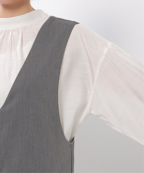 LBC(エルビーシー)の「バックリボンサロペ(サロペット/オーバーオール・レディース・チャコールグレー/ネイビー・M)」の15枚目の写真