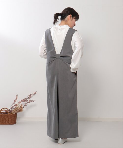 LBC(エルビーシー)の「バックリボンサロペ(サロペット/オーバーオール・レディース・チャコールグレー/ネイビー・M)」の21枚目の写真