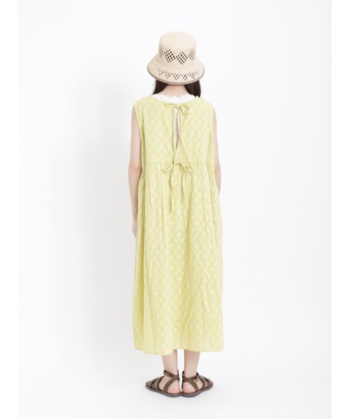 Samansa Mos2（サマンサ モスモス）の「ジャカード柄ノースリーブワンピース（ワンピース・レディース・オフホワイト/ブラウン/イエロー・ﾌﾘ-）」の11枚目の写真