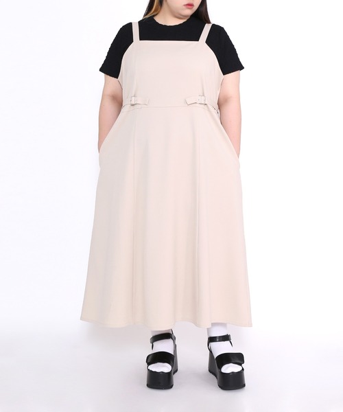 PUNYUS（プニュズ）の「サイドベルトワンピース（ワンピース・レディース・ベージュ/ブラック・3/1/2/4）」の3枚目の写真