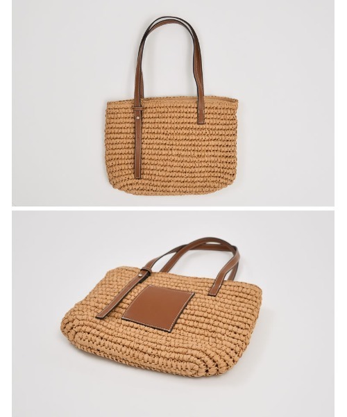Re:EDIT（リエディ）の「ストローハンドバッグ（かごバッグ・レディース・ベージュ・FREE）」の5枚目の写真