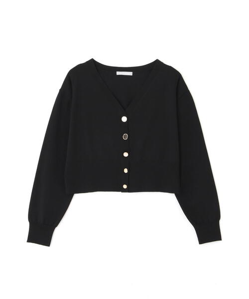 JILL by JILL STUART（ジルバイジルスチュアート）の「◇クリスタルボタンニットカーディガン（カーディガン/ボレロ・レディース・ブルー/ライトグリーン/ホワイト系その他/ブラック・FREE）」の5枚目の写真