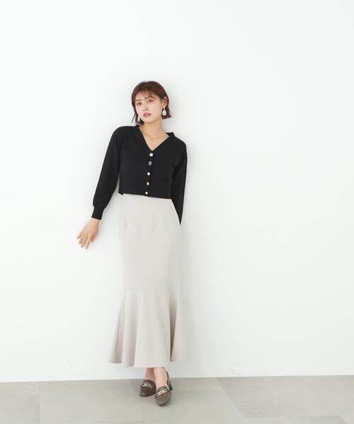 JILL by JILL STUART（ジルバイジルスチュアート）の「◇クリスタルボタンニットカーディガン（カーディガン/ボレロ・レディース・ブルー/ライトグリーン/ホワイト系その他/ブラック・FREE）」の9枚目の写真