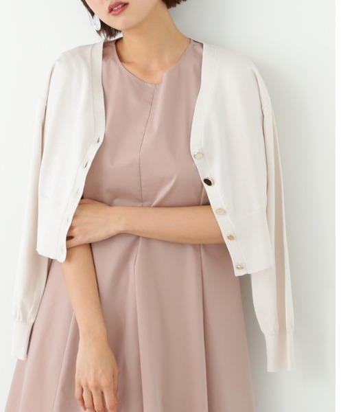 JILL by JILL STUART（ジルバイジルスチュアート）の「◇クリスタルボタンニットカーディガン（カーディガン/ボレロ・レディース・ブルー/ライトグリーン/ホワイト系その他/ブラック・FREE）」の2枚目の写真