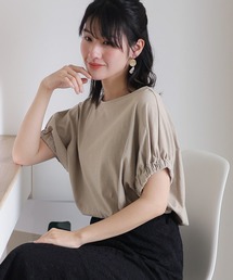 2WAYゴムギャザースリーブカットソー