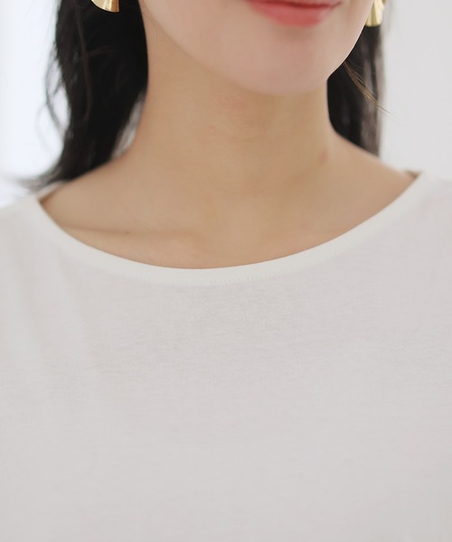 ElegChic(エレグシック)の「2WAYゴムギャザースリーブカットソー(Tシャツ/カットソー・レディース・ブラック/グレイッシュベージュ/ピンク/ホワイト・M/XL/4L)」の21枚目の写真