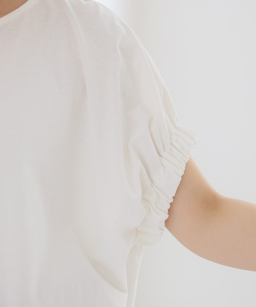 ElegChic(エレグシック)の「2WAYゴムギャザースリーブカットソー(Tシャツ/カットソー・レディース・ブラック/グレイッシュベージュ/ピンク/ホワイト・M/XL/4L)」の22枚目の写真