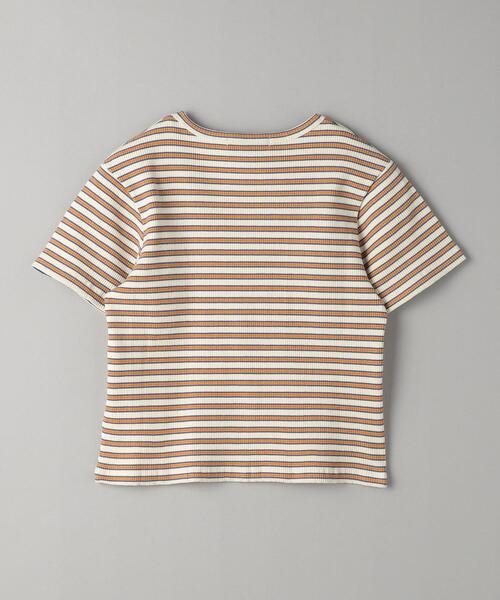 BEAUTY&YOUTH UNITED ARROWS（ビューティーアンドユースユナイテッドアローズ）の「コットンブレンド マルチボーダー コンパクト Tシャツ（Tシャツ/カットソー・レディース・ライム/オレンジ/ブラック・FREE）」の20枚目の写真
