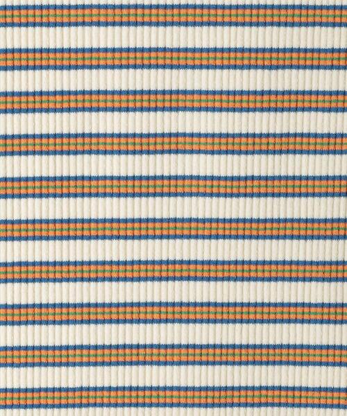 BEAUTY&YOUTH UNITED ARROWS（ビューティーアンドユースユナイテッドアローズ）の「コットンブレンド マルチボーダー コンパクト Tシャツ（Tシャツ/カットソー・レディース・ライム/オレンジ/ブラック・FREE）」の22枚目の写真