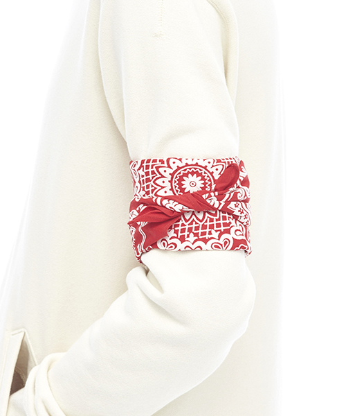 DAILY STANDARD by SANDINISTA(デイリースタンダードバイサンディニスタ)の「Sandinista Bandana / オリジナル柄バンダナ(バンダナ/スカーフ・メンズ・ブラック/オリーブ/ネイビー/ホワイト/レッド・FREE)」の7枚目の写真