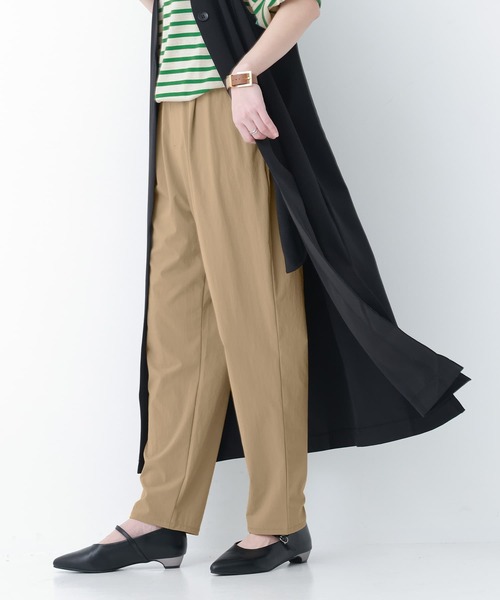 n'OrLABEL(ノアールレーベル)の「【接触冷感・UVカット・撥水】テーパードパンツ(その他パンツ・レディース・ベージュ/カーキ/ブラック/グレイッシュブルー・1/2)」の3枚目の写真
