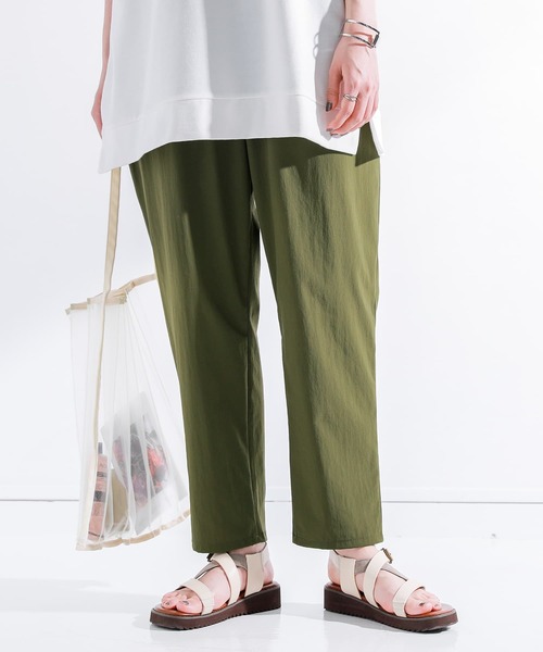 n'OrLABEL(ノアールレーベル)の「【接触冷感・UVカット・撥水】テーパードパンツ(その他パンツ・レディース・ベージュ/カーキ/ブラック/グレイッシュブルー・1/2)」の1枚目の写真