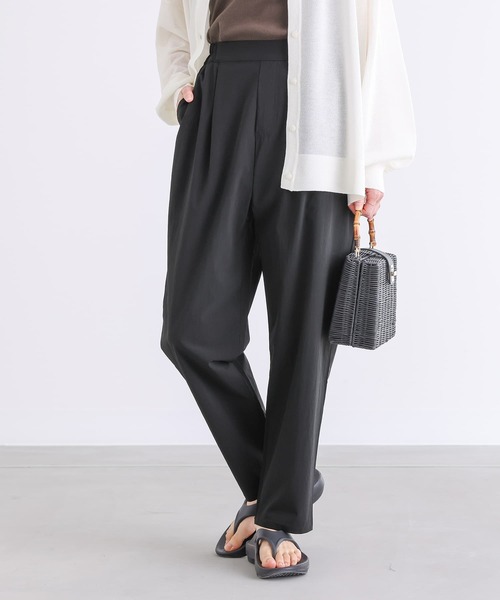 n'OrLABEL(ノアールレーベル)の「【接触冷感・UVカット・撥水】テーパードパンツ(その他パンツ・レディース・ベージュ/カーキ/ブラック/グレイッシュブルー・1/2)」の2枚目の写真