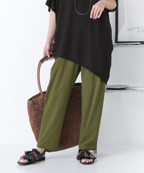 n'OrLABEL(ノアールレーベル)の「【接触冷感・UVカット・撥水】テーパードパンツ(その他パンツ・レディース・ベージュ/カーキ/ブラック/グレイッシュブルー・1/2)」の13枚目の写真