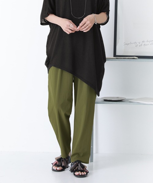 n'OrLABEL(ノアールレーベル)の「【接触冷感・UVカット・撥水】テーパードパンツ(その他パンツ・レディース・ベージュ/カーキ/ブラック/グレイッシュブルー・1/2)」の14枚目の写真