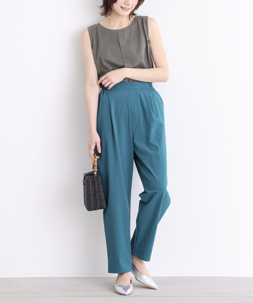 n'OrLABEL(ノアールレーベル)の「【接触冷感・UVカット・撥水】テーパードパンツ(その他パンツ・レディース・ベージュ/カーキ/ブラック/グレイッシュブルー・1/2)」の6枚目の写真