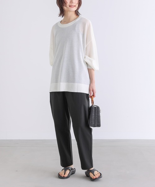 n'OrLABEL(ノアールレーベル)の「【接触冷感・UVカット・撥水】テーパードパンツ(その他パンツ・レディース・ベージュ/カーキ/ブラック/グレイッシュブルー・1/2)」の11枚目の写真