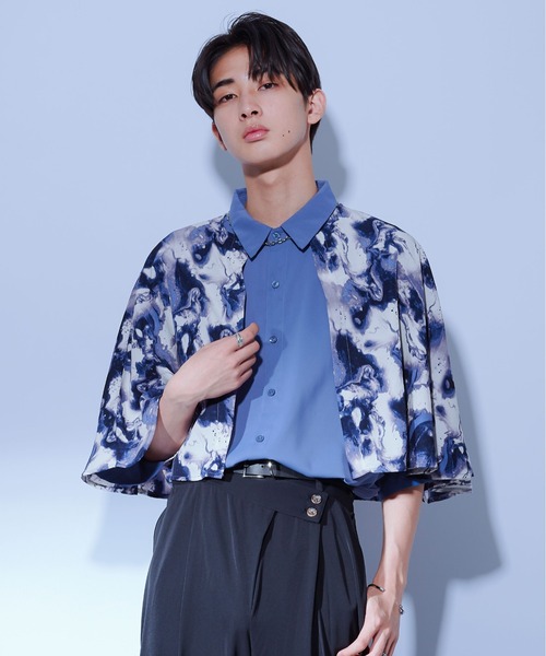 Ellno Loset（エルノロゼット）の「2wayブラーケープシャツ（シャツ