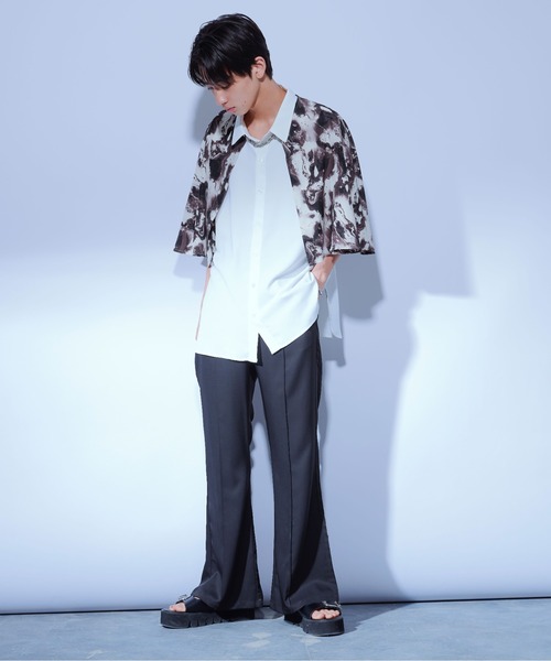 KIKONO アイボリー ケープ Ellno Loset（エルノロゼット）の「2wayブラーケープシャツ