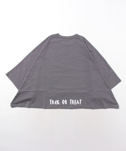 b・ROOM（ビールーム）の「【型崩れしないやわらかコットン】変形オバケＴシャツ（Tシャツ/カットソー・キッズ・チャコール/アイボリー/グレイッシュベージュ・MEDIUM/LARGE）」の14枚目の写真