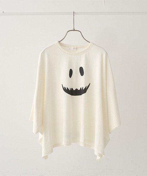 b・ROOM（ビールーム）の「【型崩れしないやわらかコットン】変形オバケＴシャツ（Tシャツ/カットソー・キッズ・チャコール/アイボリー/グレイッシュベージュ・MEDIUM/LARGE）」の17枚目の写真