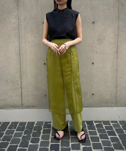 &g'aime（アンジェム）の「【&g’aime】メッシュケープブラウス（シャツ/ブラウス・レディース・ホワイト/ブラック・FREE）」の13枚目の写真