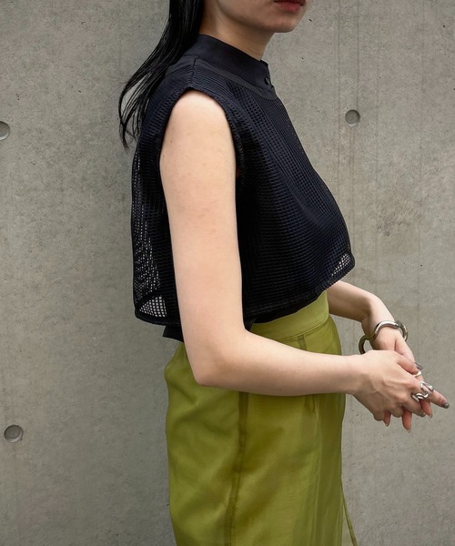 &g'aime（アンジェム）の「【&g’aime】メッシュケープブラウス（シャツ/ブラウス・レディース・ホワイト/ブラック・FREE）」の19枚目の写真
